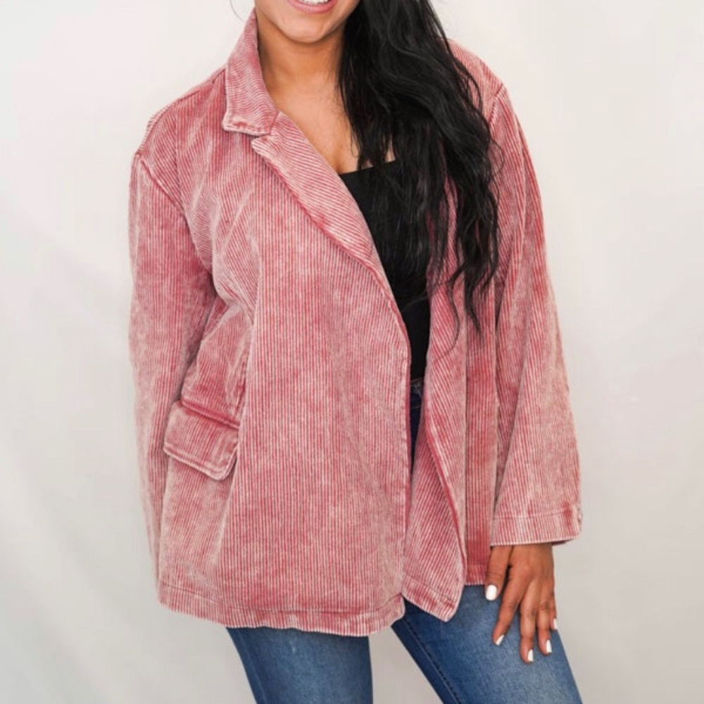 POL - Open Front Oversized
Corduroy Jacket